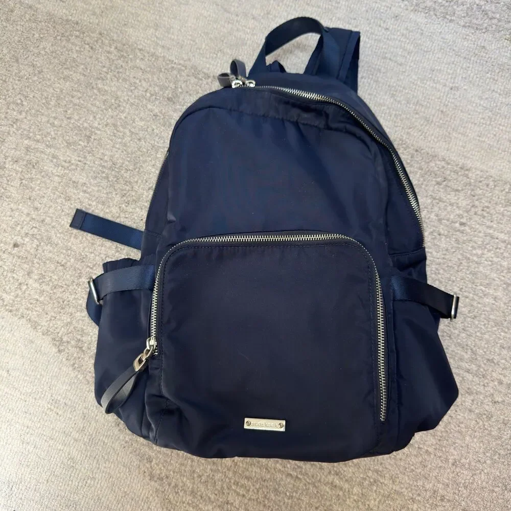 Storksak Hero Backpack Navy Diaper Bag Changing Pad Insulated Baby Travel Bag
